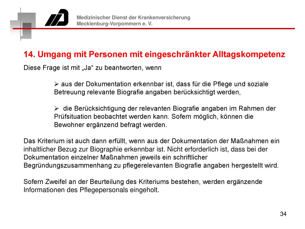 14. Umgang mit Personen mit eingeschränkter Alltagskompetenz