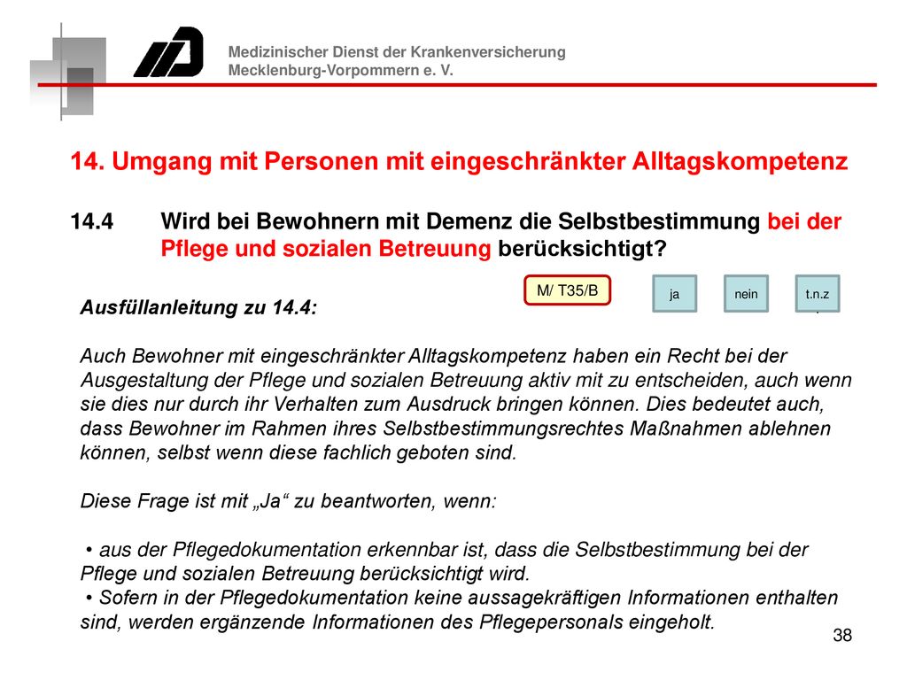 14. Umgang mit Personen mit eingeschränkter Alltagskompetenz