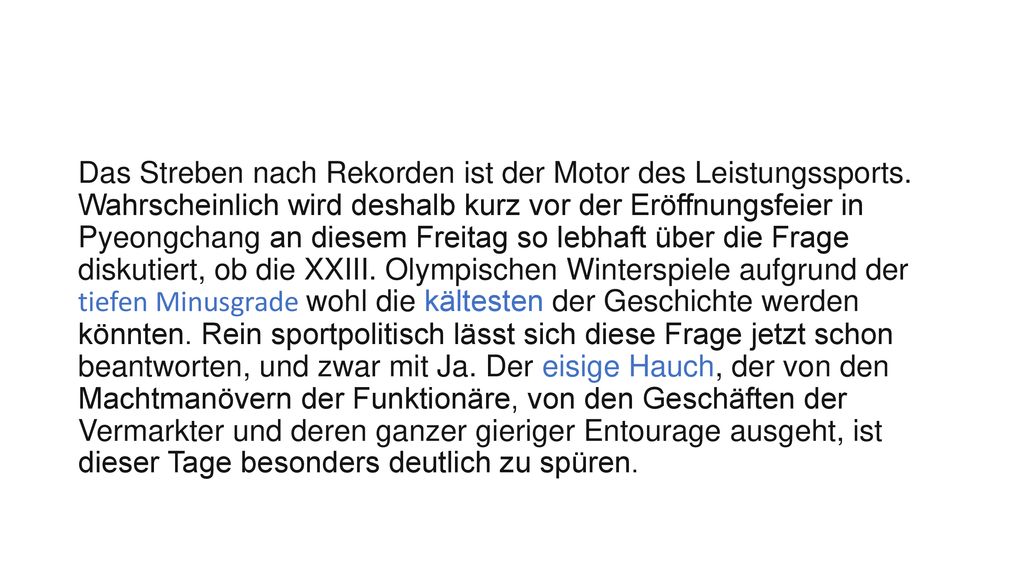Das Streben nach Rekorden ist der Motor des Leistungssports