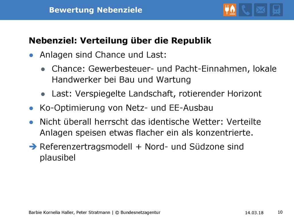 Nebenziel: Verteilung über die Republik Anlagen sind Chance und Last: