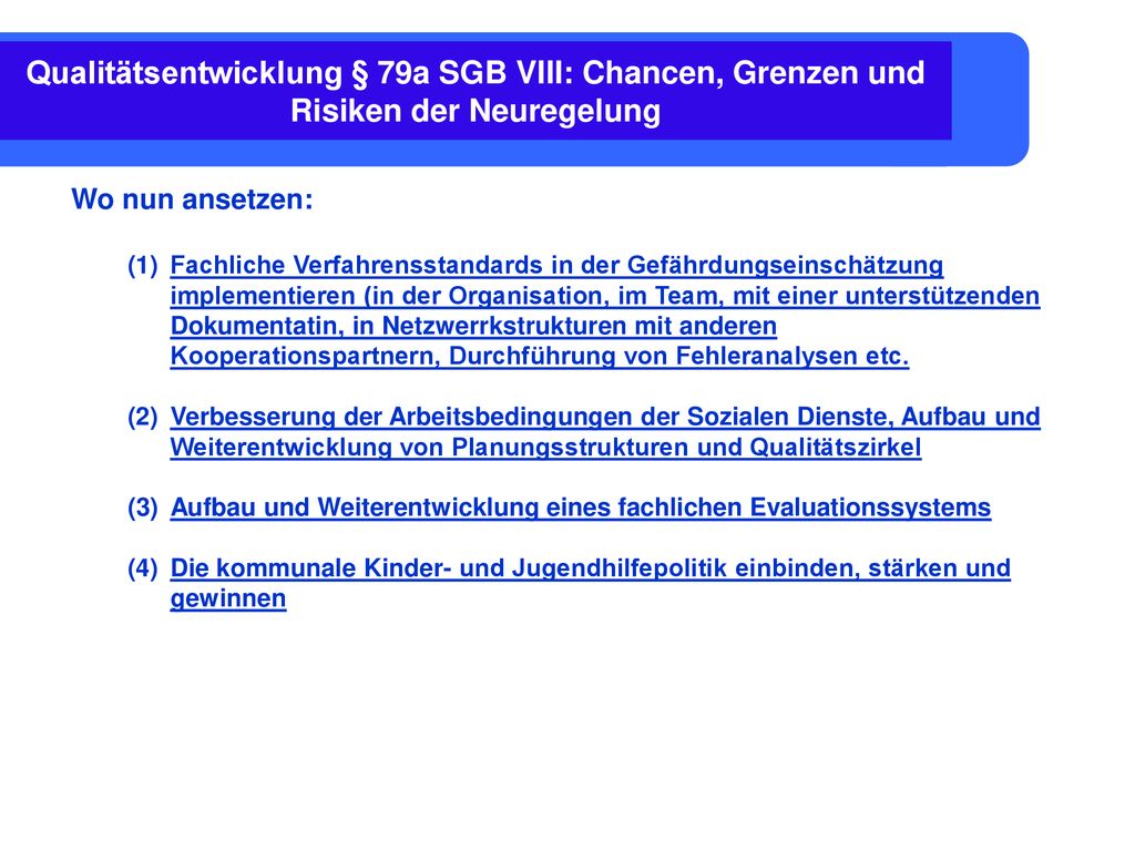 Qualitätsentwicklung § 79a SGB VIII: Chancen, Grenzen und Risiken der Neuregelung