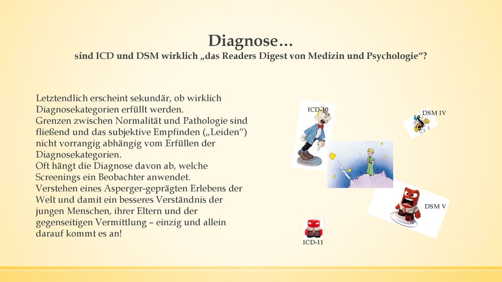Diagnose… sind ICD und DSM wirklich „das Readers Digest von Medizin und Psychologie