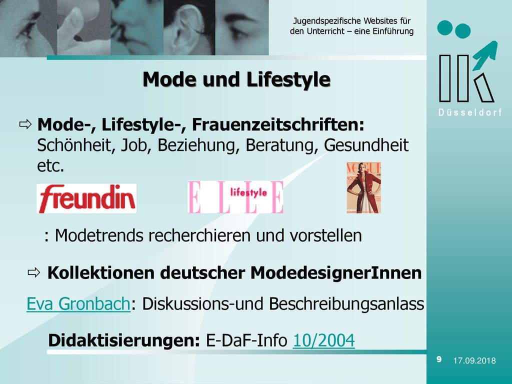 Mode und Lifestyle Mode-, Lifestyle-, Frauenzeitschriften: Schönheit, Job, Beziehung, Beratung, Gesundheit etc.