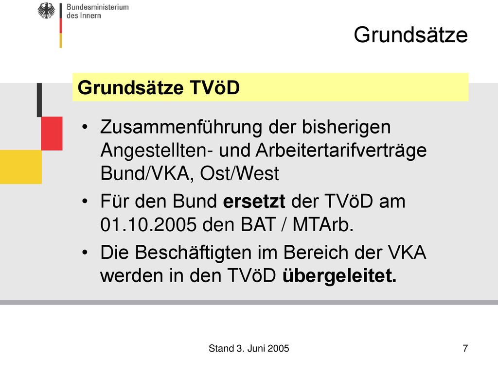 Tarifvertrag für den öffentlichen Dienst (TVöD) - ppt herunterladen