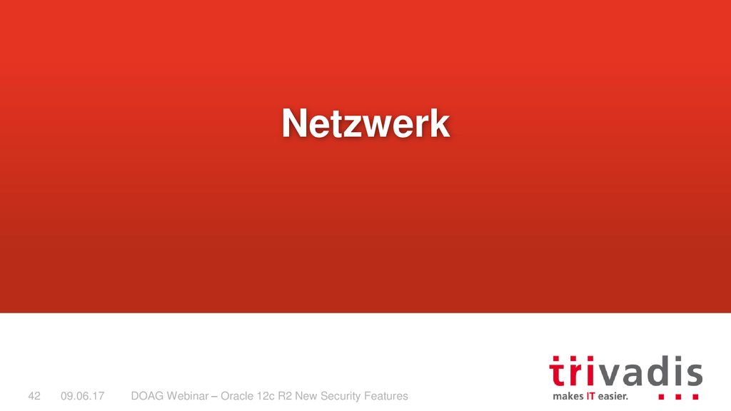 Netzwerk DOAG Webinar – Oracle 12c R2 New Security Features