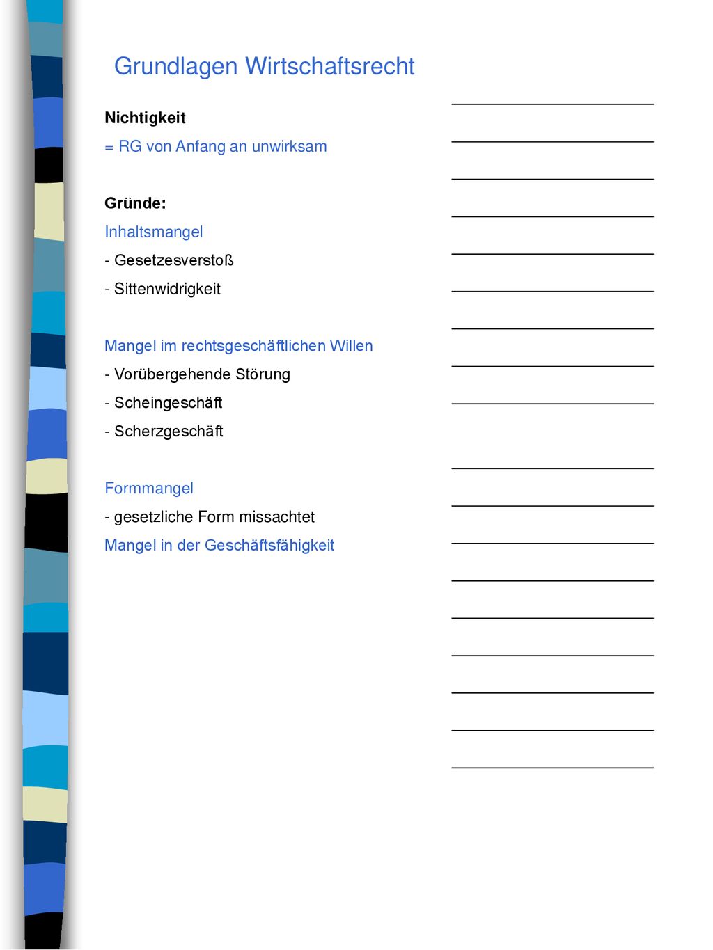 Grundlagen Wirtschaftsrecht