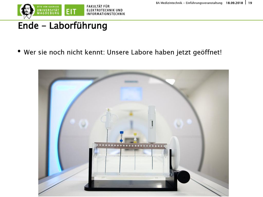 Ende - Laborführung Wer sie noch nicht kennt: Unsere Labore haben jetzt geöffnet!