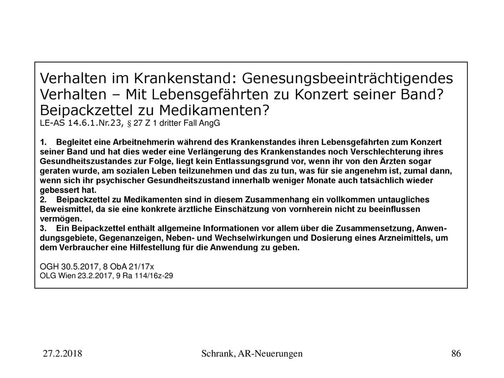 Schrank, AR-Neuerungen