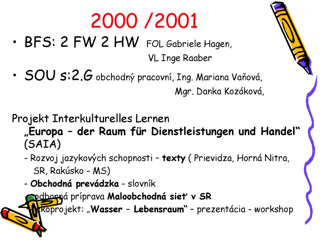 2000 /2001 BFS: 2 FW 2 HW FOL Gabriele Hagen,