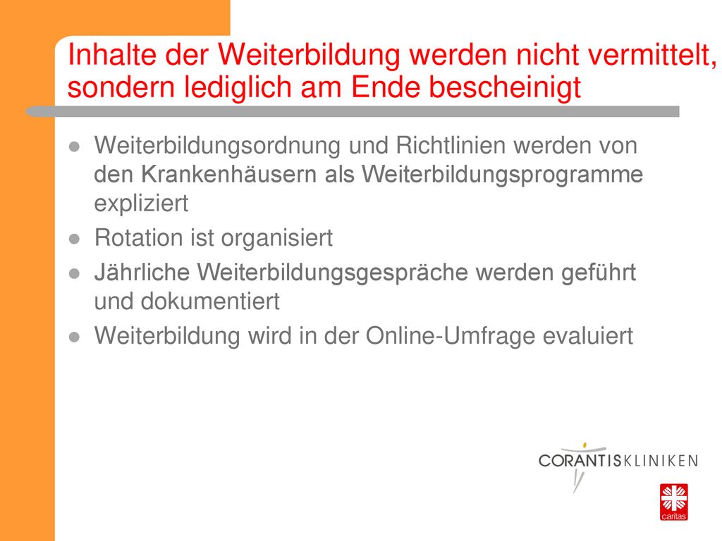 Inhalte der Weiterbildung werden nicht vermittelt, sondern lediglich am Ende bescheinigt