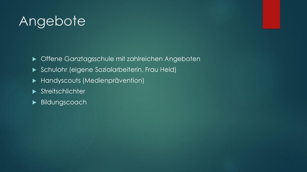 Angebote Offene Ganztagsschule mit zahlreichen Angeboten