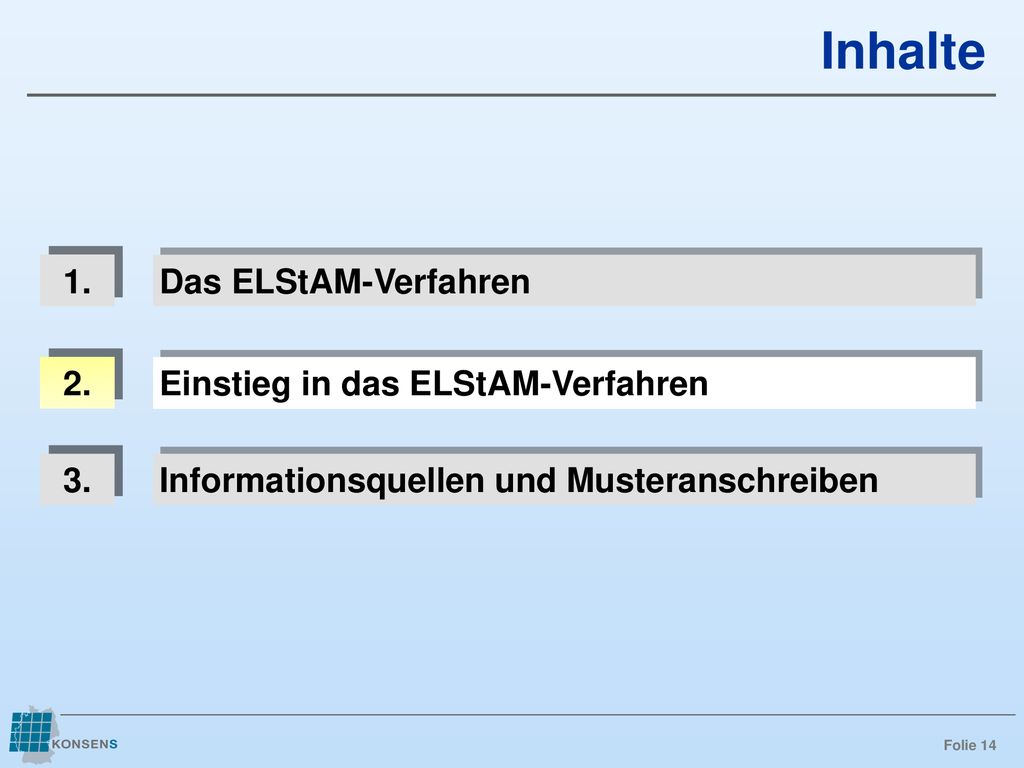 Inhalte 1. Das ELStAM-Verfahren 2. Einstieg in das ELStAM-Verfahren 3.