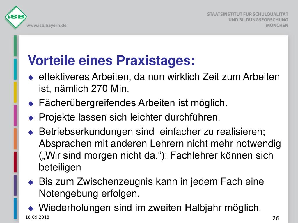 Vorteile eines Praxistages: