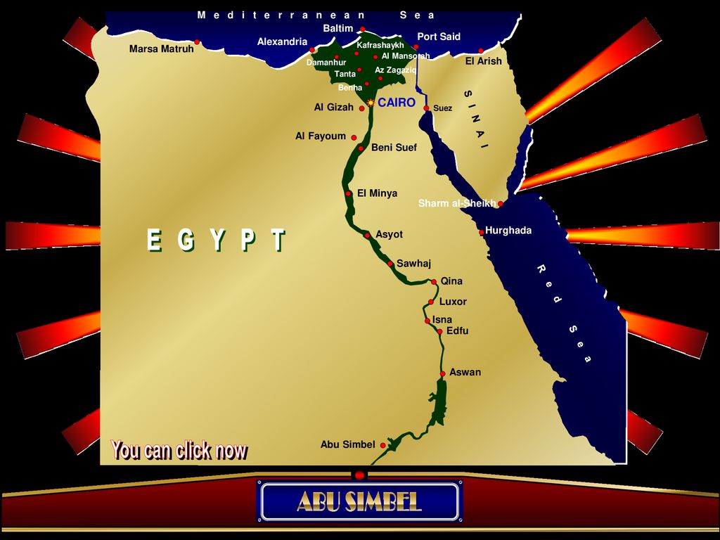 ABU SIMBEL E G Y P T You can click now CAIRO Alexandria Al Gizah