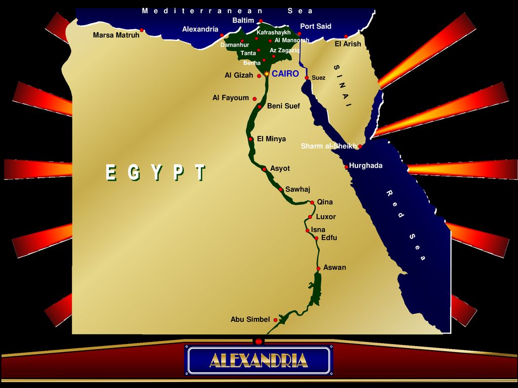 ALEXANDRIA E G Y P T CAIRO M e d i t e r r a n e a n S e a Baltim