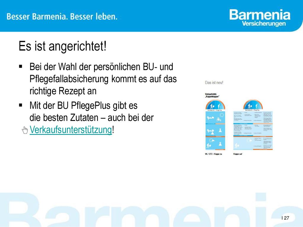Es ist angerichtet! Bei der Wahl der persönlichen BU- und Pflegefallabsicherung kommt es auf das richtige Rezept an.