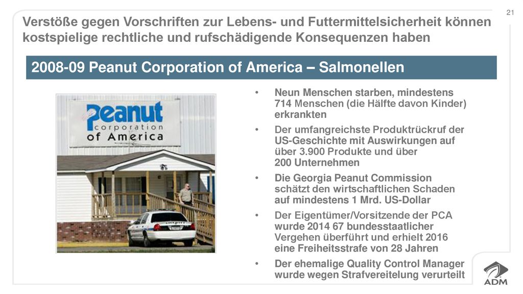 Peanut Corporation of America – Salmonellen
