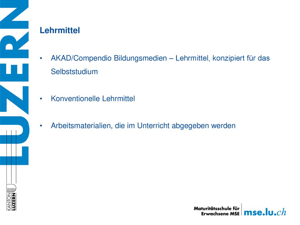 Lehrmittel AKAD/Compendio Bildungsmedien – Lehrmittel, konzipiert für das Selbststudium Konventionelle Lehrmittel.