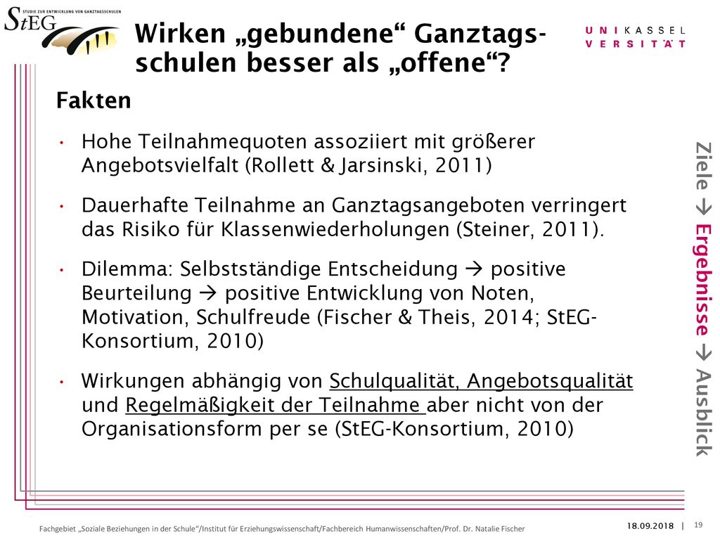 Wirken „gebundene Ganztags-schulen besser als „offene