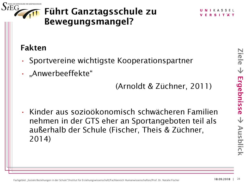 Führt Ganztagsschule zu Bewegungsmangel