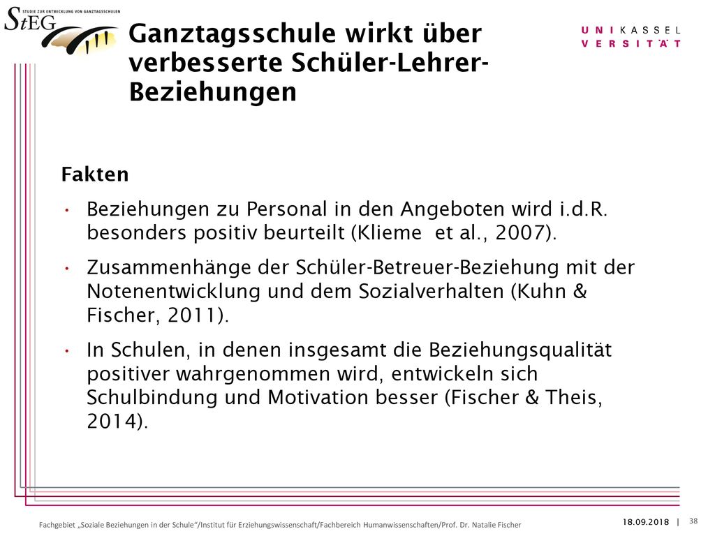 Ganztagsschule wirkt über verbesserte Schüler-Lehrer-Beziehungen