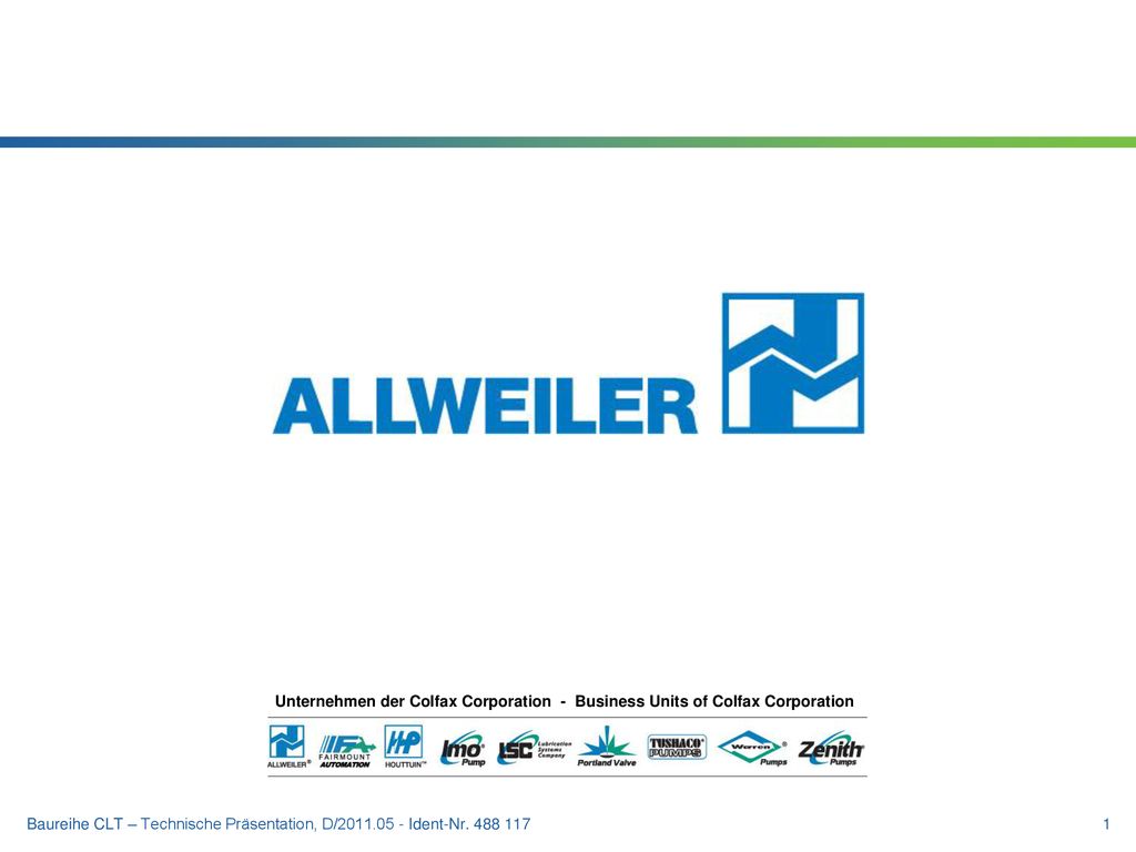 Unternehmen der Colfax Corporation - Business Units of Colfax Corporation