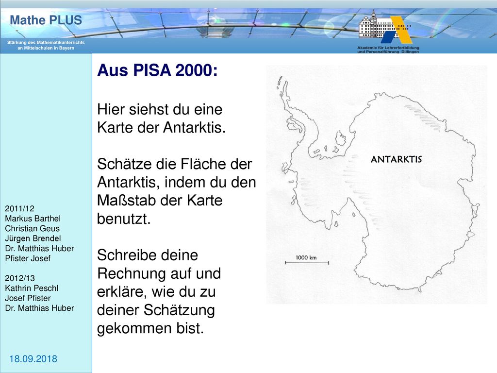 Aus PISA 2000: Hier siehst du eine Karte der Antarktis.