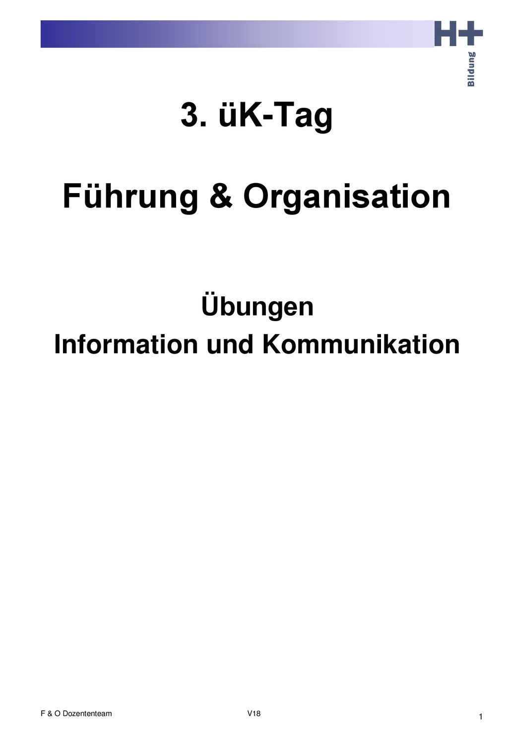 3. üK-Tag Führung & Organisation