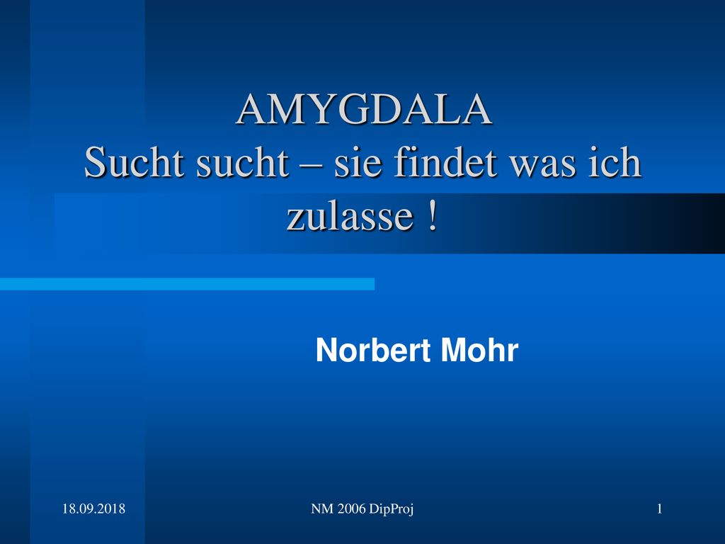 AMYGDALA Sucht sucht – sie findet was ich zulasse !