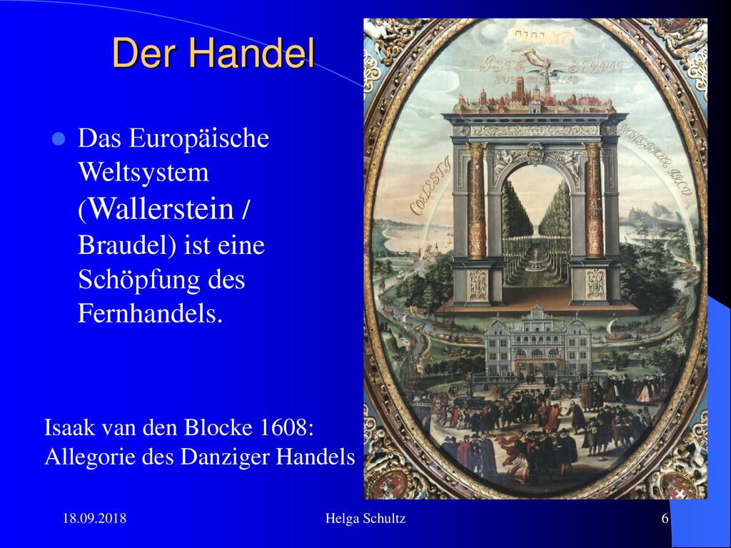 Der Handel Das Europäische Weltsystem (Wallerstein / Braudel) ist eine Schöpfung des Fernhandels.