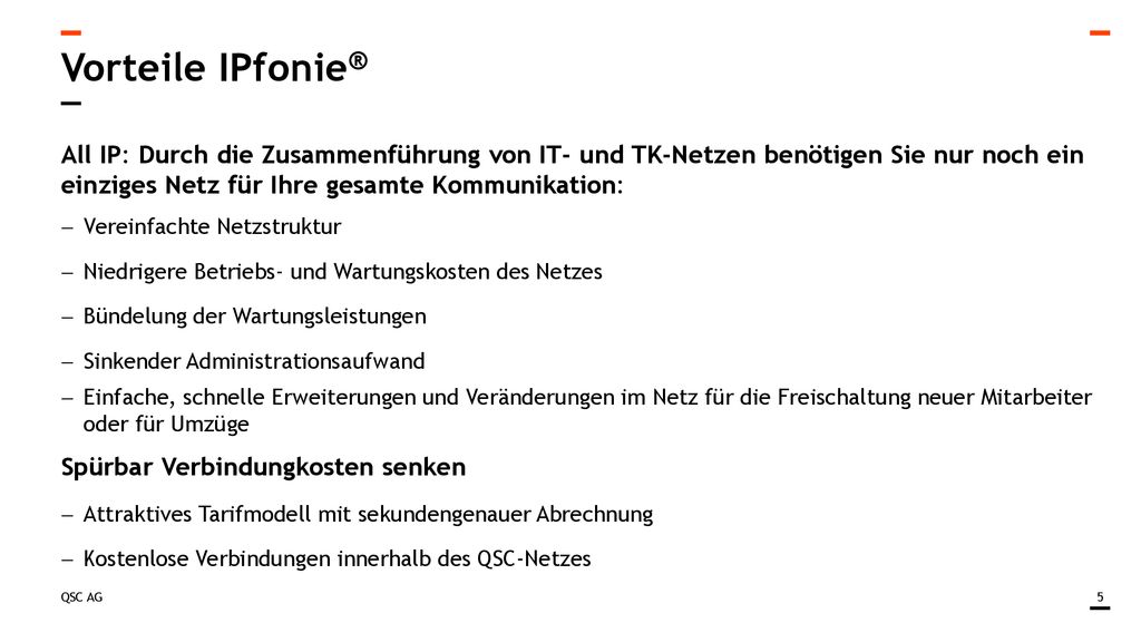 Vorteile IPfonie® All IP: Durch die Zusammenführung von IT- und TK-Netzen benötigen Sie nur noch ein einziges Netz für Ihre gesamte Kommunikation: