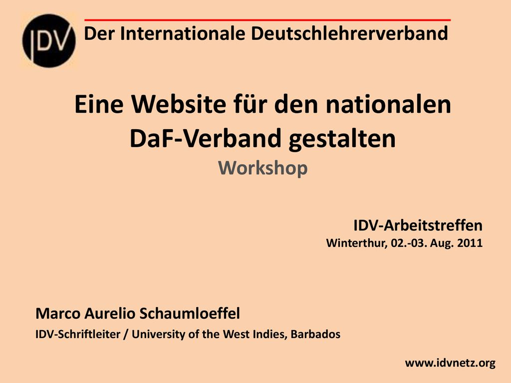 Eine Website für den nationalen DaF-Verband gestalten Workshop