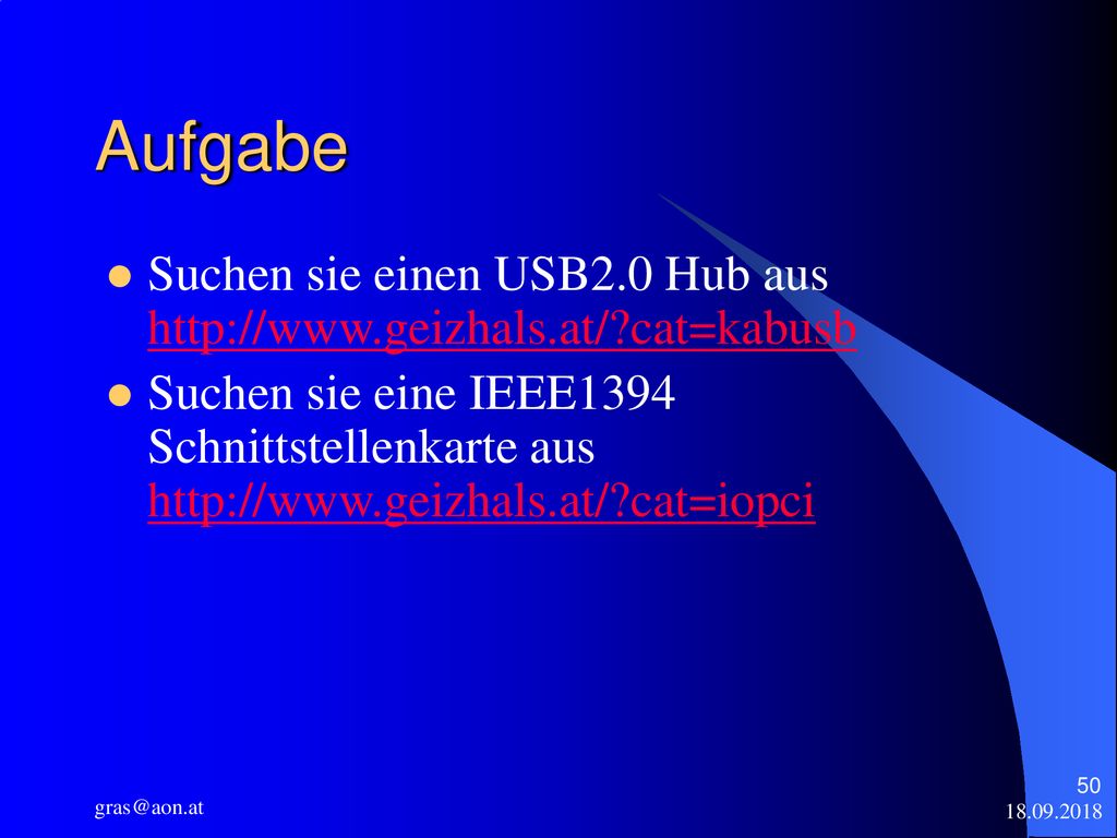 Aufgabe Suchen sie einen USB2.0 Hub aus   cat=kabusb.