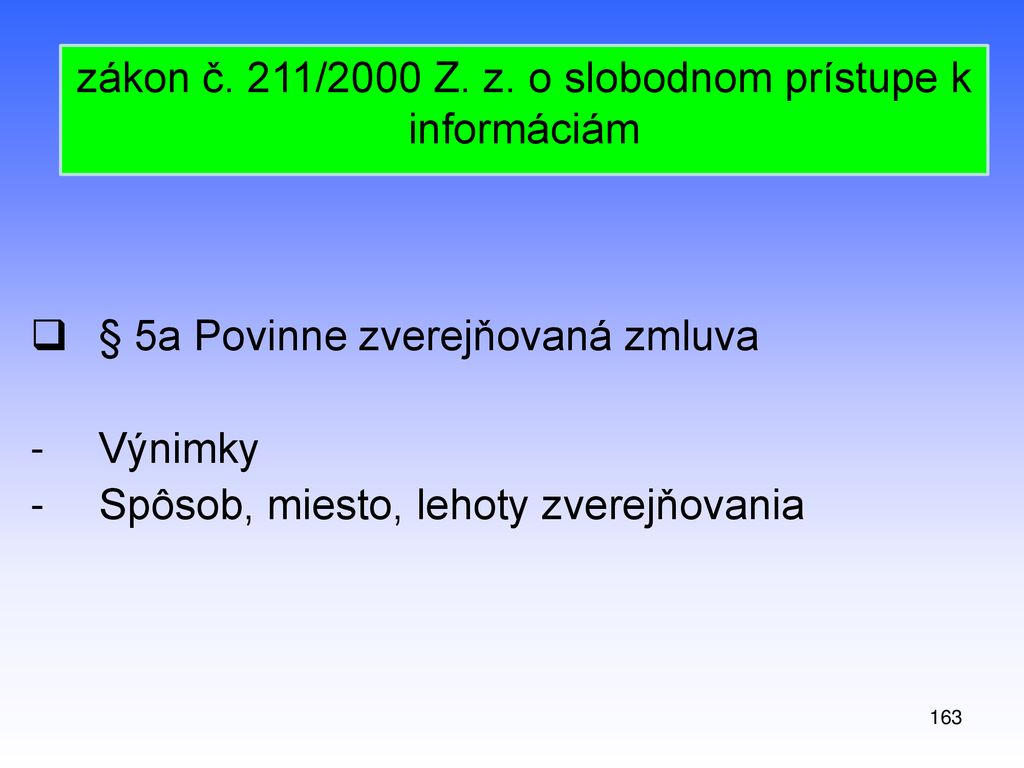 zákon č. 211/2000 Z. z. o slobodnom prístupe k informáciám