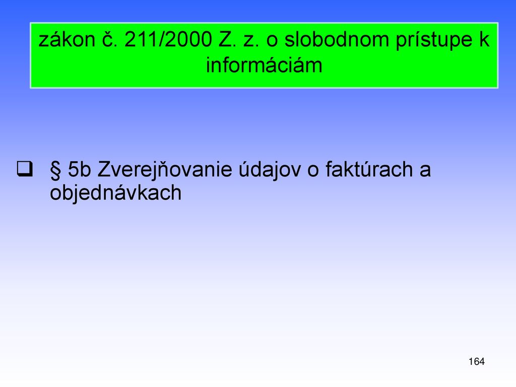 zákon č. 211/2000 Z. z. o slobodnom prístupe k informáciám