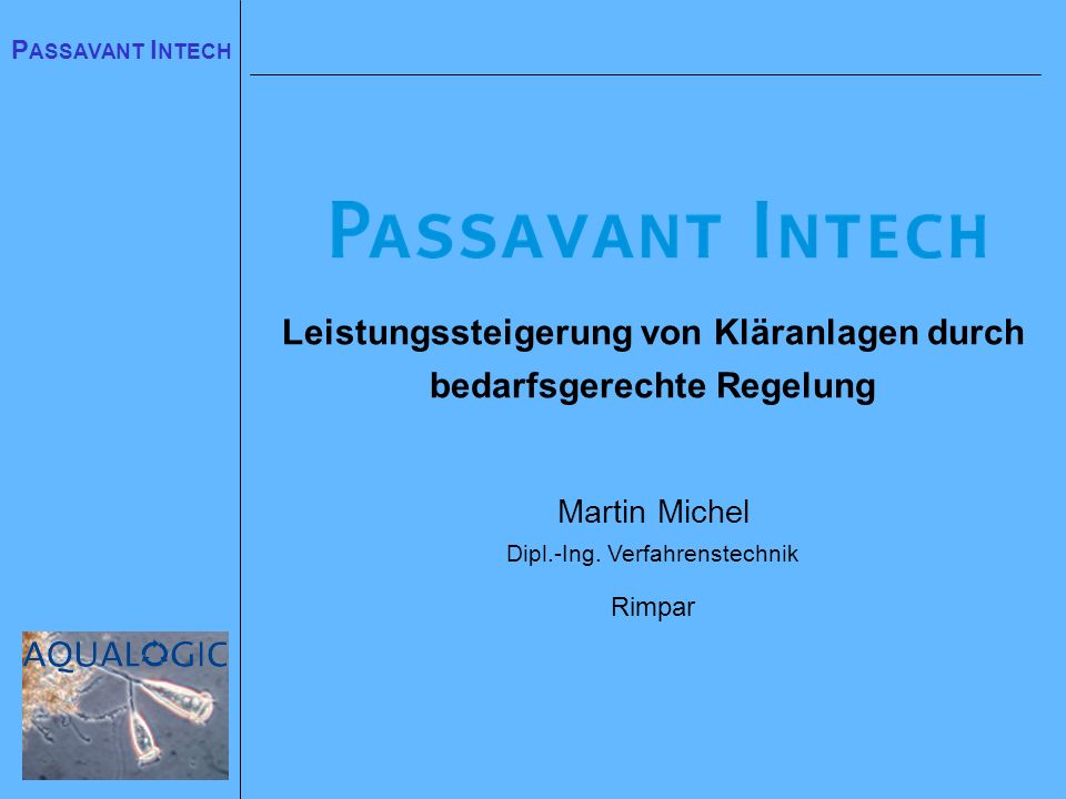 Leistungssteigerung von Kläranlagen durch bedarfsgerechte Regelung
