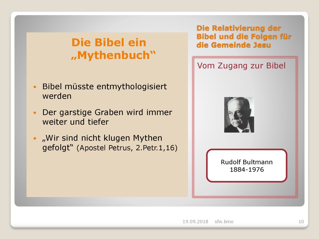Die Relativierung der Bibel und die Folgen für die Gemeinde Jesu