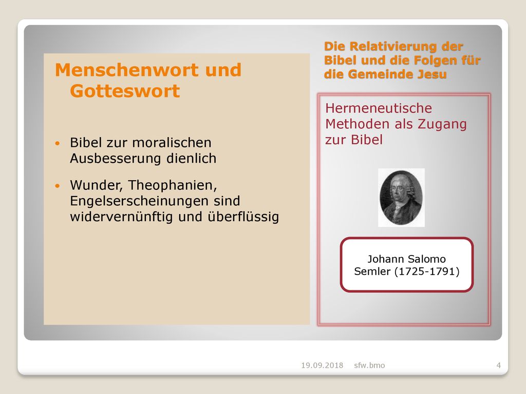 Die Relativierung der Bibel und die Folgen für die Gemeinde Jesu
