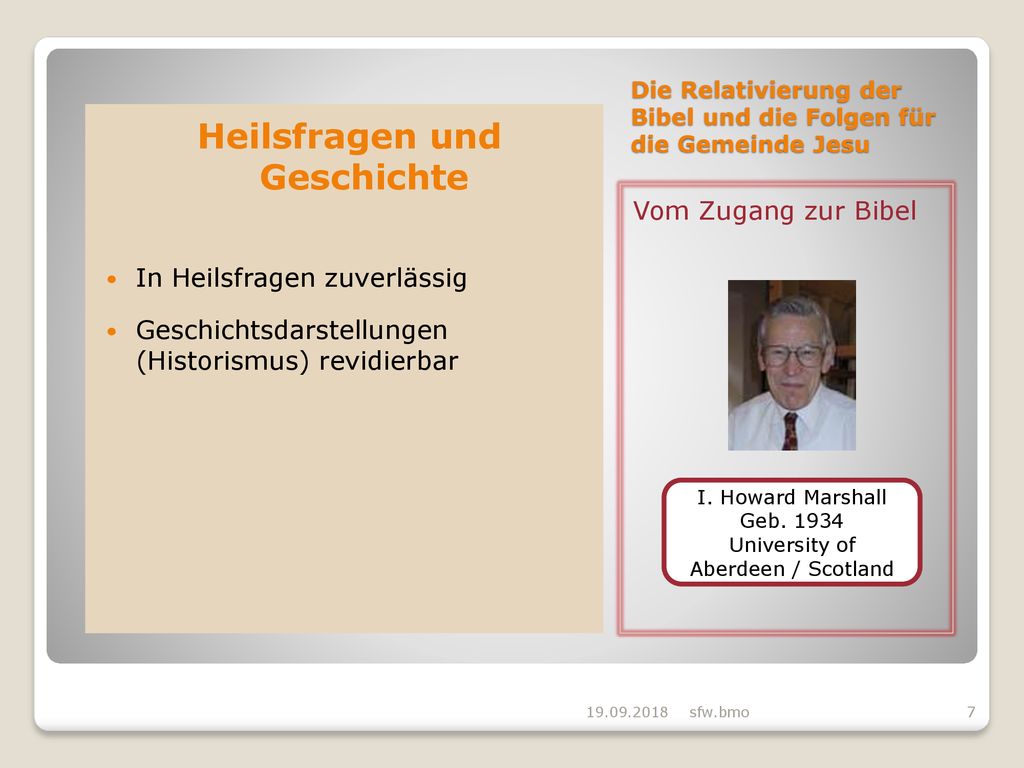 Die Relativierung der Bibel und die Folgen für die Gemeinde Jesu