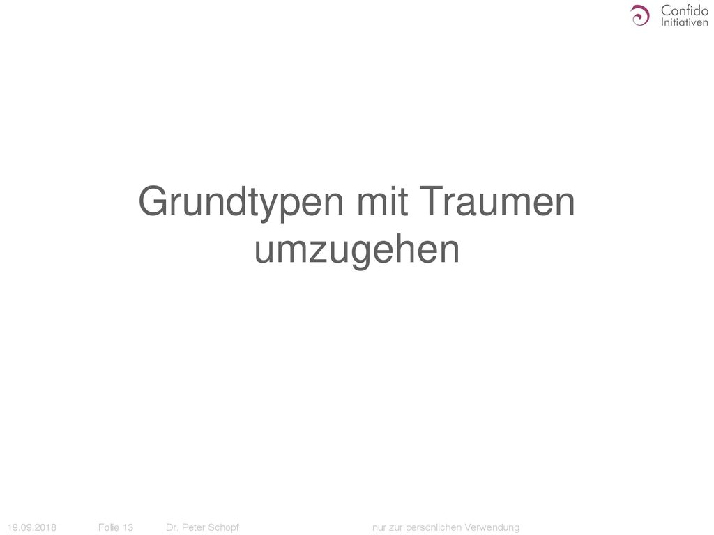 Grundtypen mit Traumen umzugehen