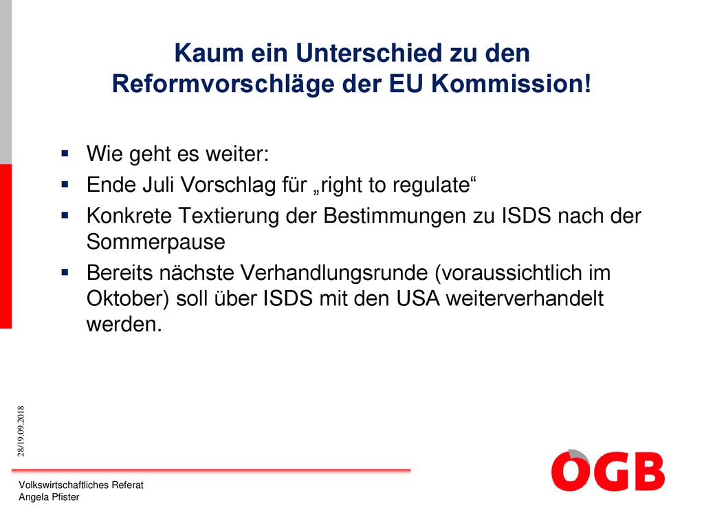 Kaum ein Unterschied zu den Reformvorschläge der EU Kommission!