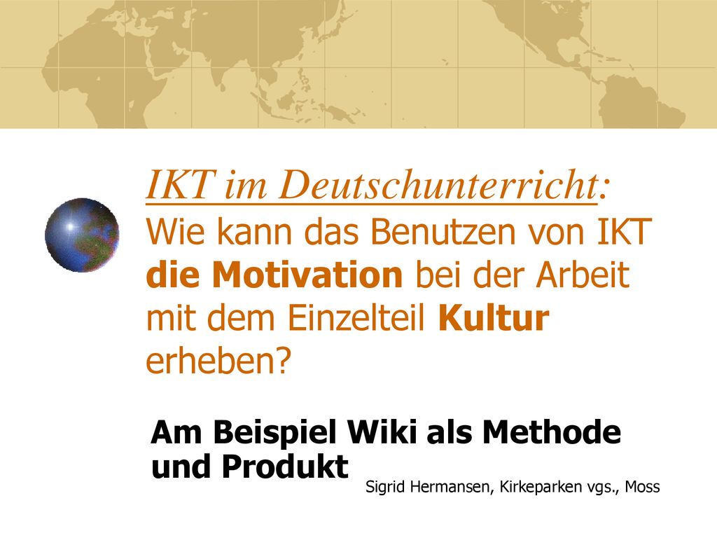 Am Beispiel Wiki als Methode und Produkt