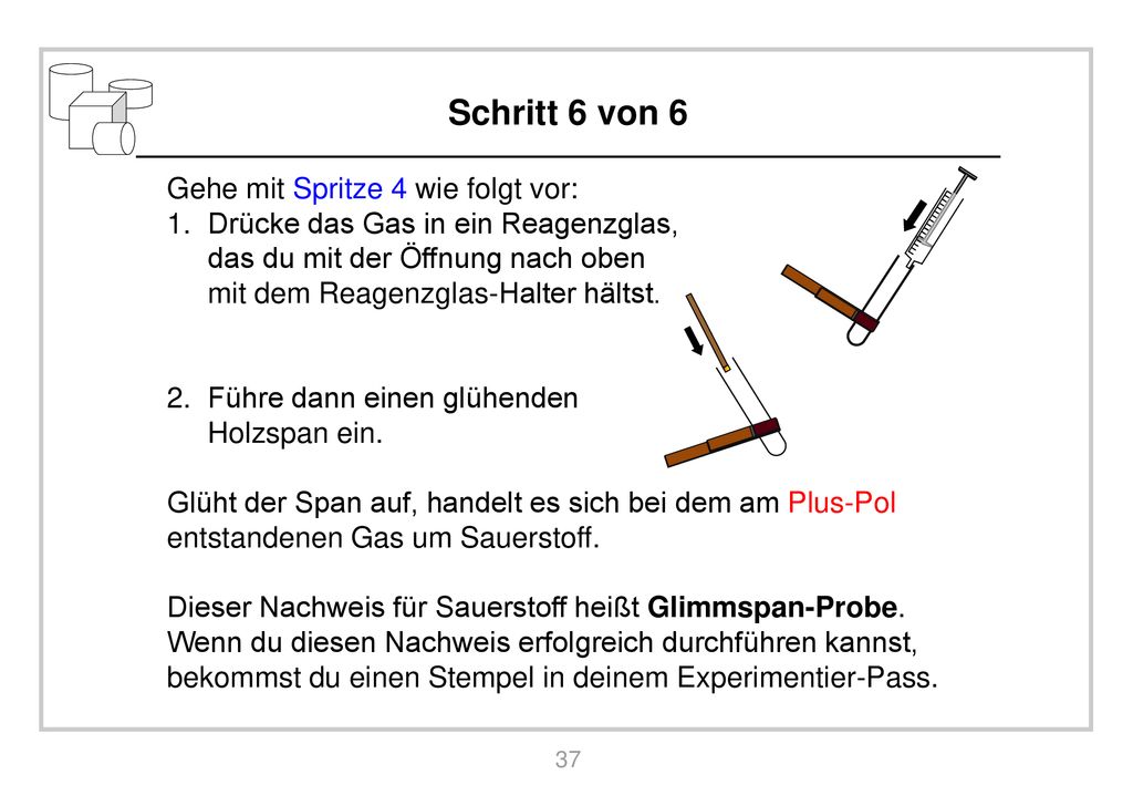 Schritt 6 von 6 Gehe mit Spritze 4 wie folgt vor:
