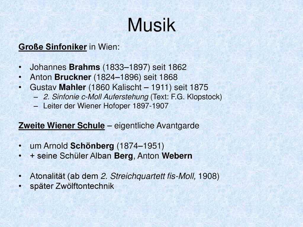 Musik Große Sinfoniker in Wien: Johannes Brahms (1833–1897) seit 1862