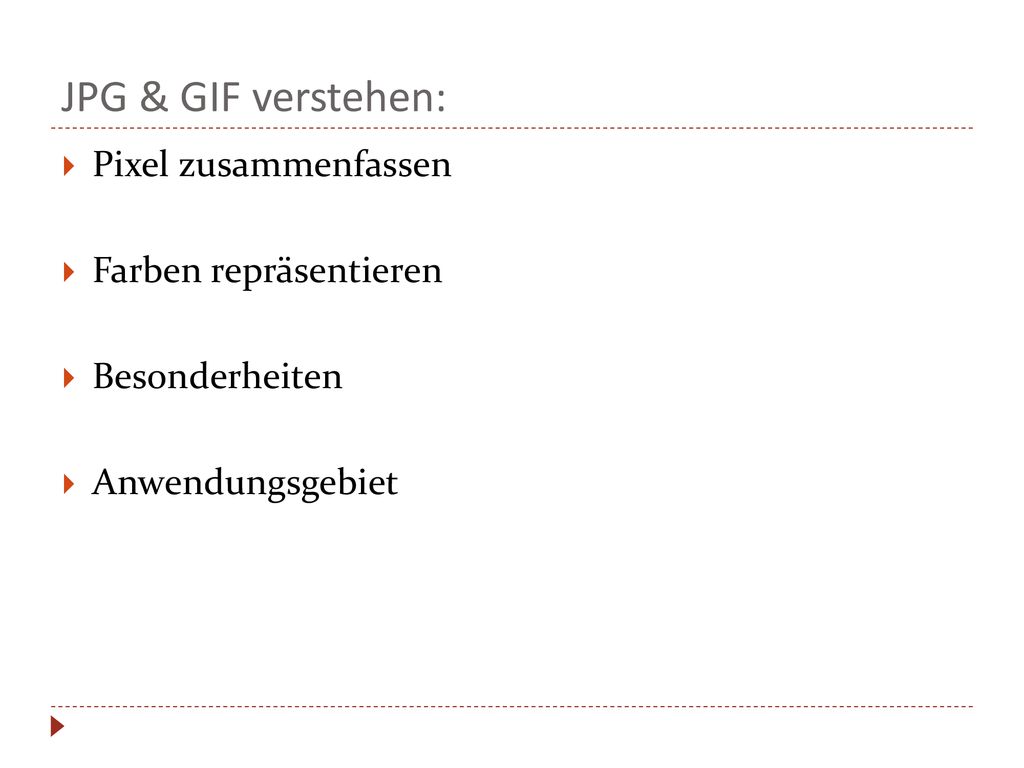 JPG & GIF verstehen: Pixel zusammenfassen Farben repräsentieren