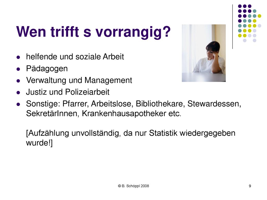 Wen trifft s vorrangig helfende und soziale Arbeit Pädagogen