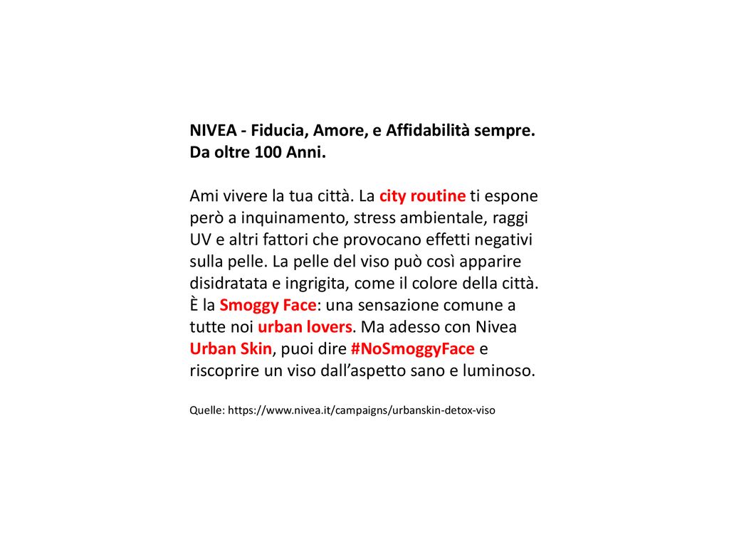NIVEA - Fiducia, Amore, e Affidabilità sempre. Da oltre 100 Anni.