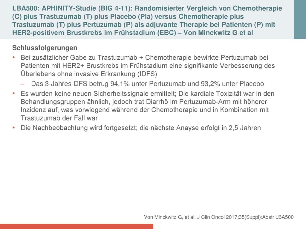 Das 3-Jahres-DFS betrug 94,1% unter Pertuzumab und 93,2% unter Placebo