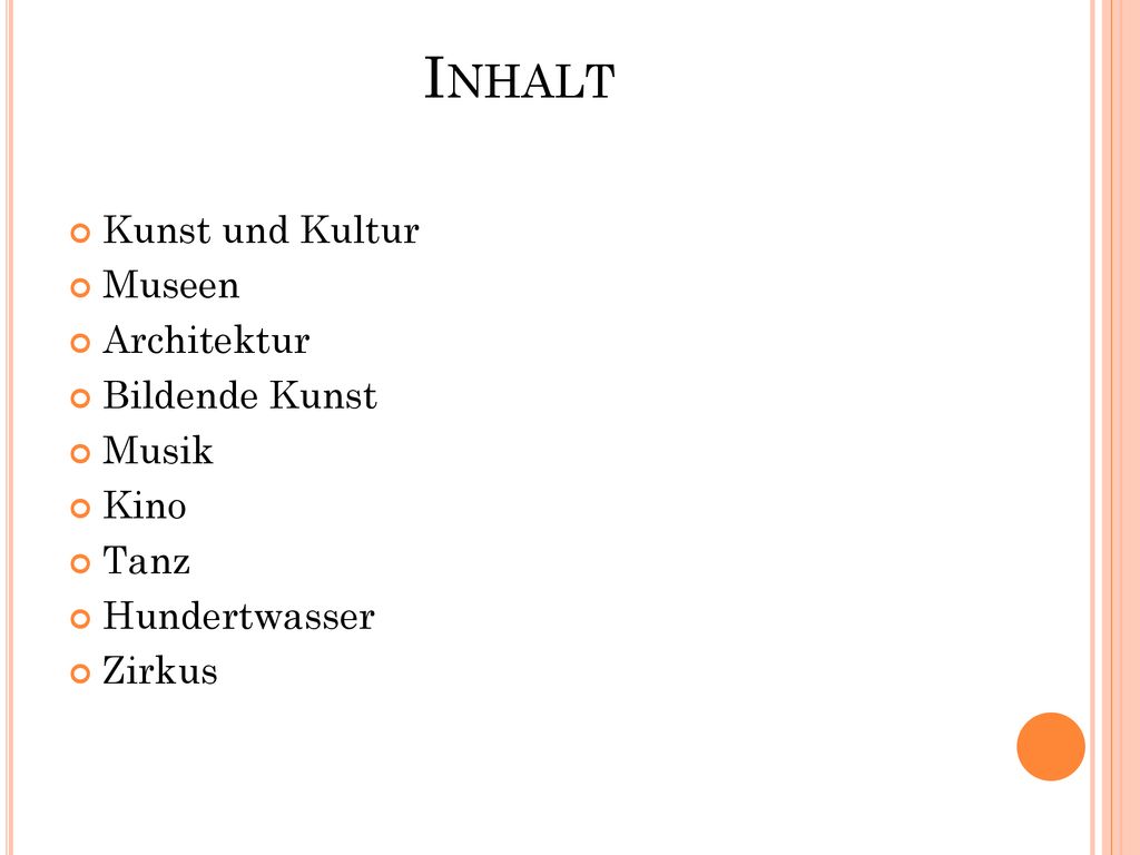 Inhalt Kunst und Kultur Museen Architektur Bildende Kunst Musik Kino
