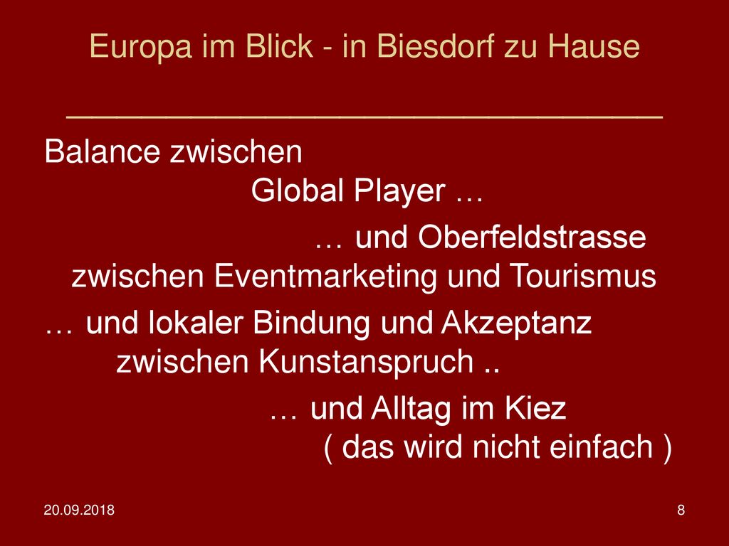 Europa im Blick - in Biesdorf zu Hause ________________________